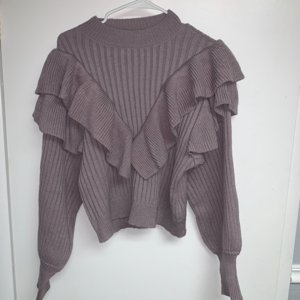 Purple Ruffled Turtle Neck - Picture 3 of 3